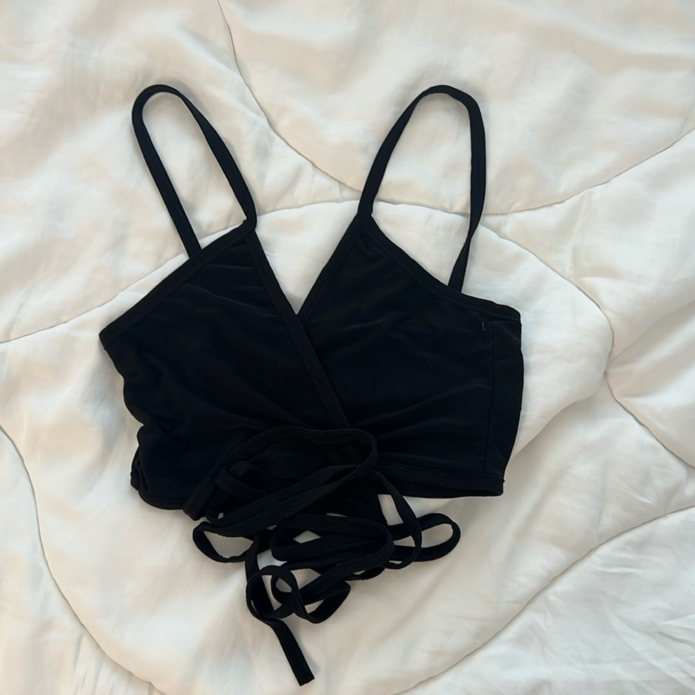 Tie front tank top